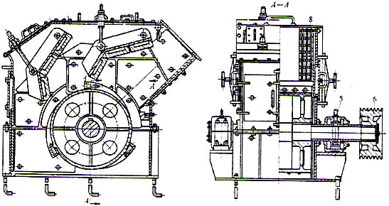 單段破碎機(jī)工作原理圖